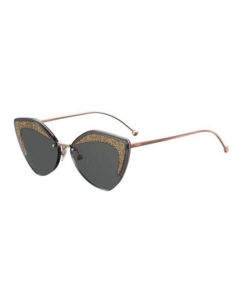 fendi 54mm metal cat eye sunglasses|occhiali Fendi cat eye.